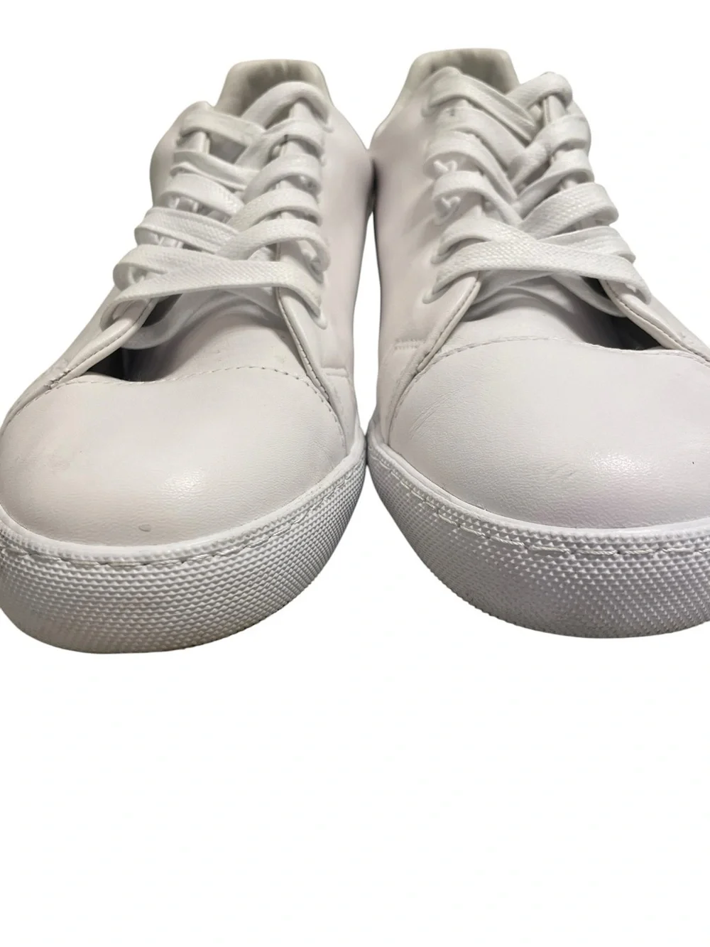 Moschino Couture Milano Men's White Leather Large Logo Sneakers EU 43 US 10